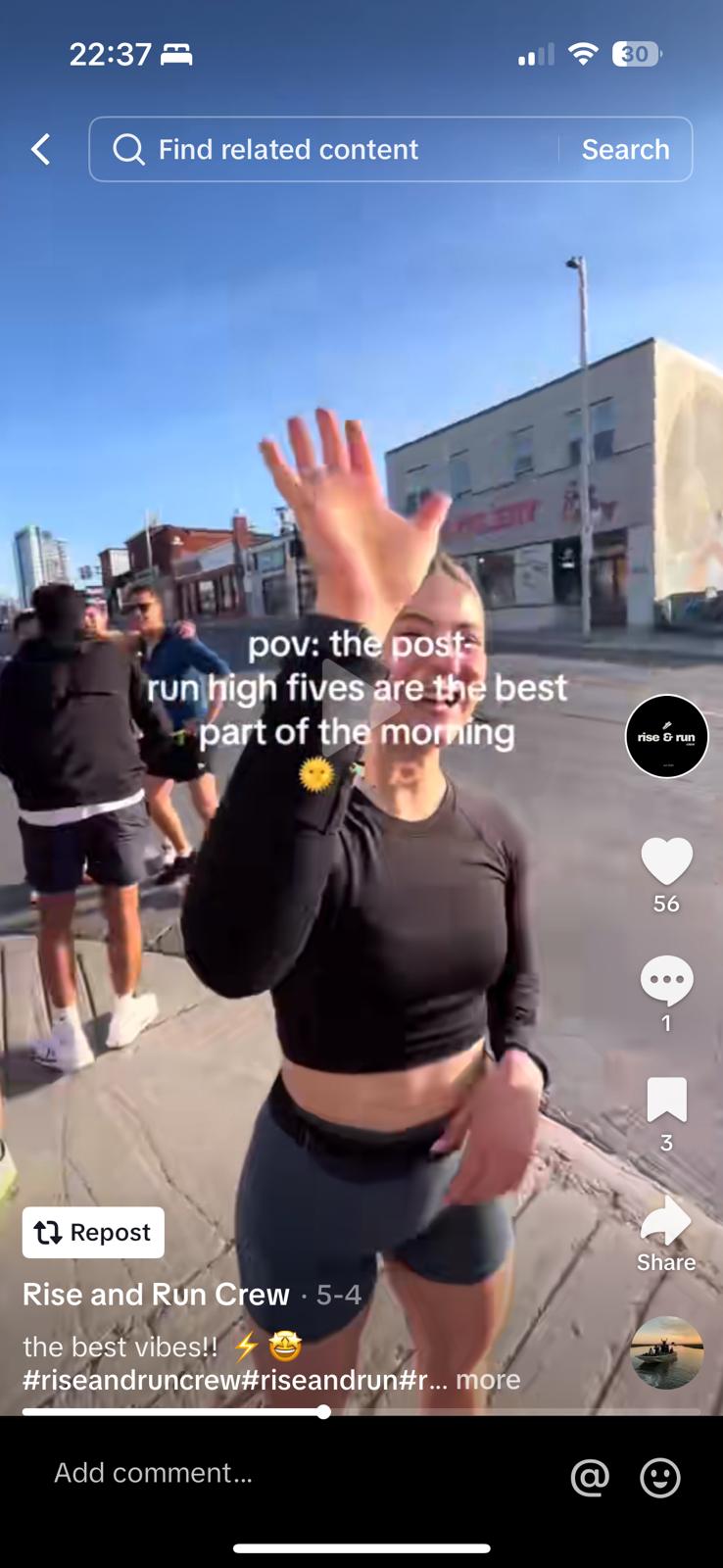 post run high five