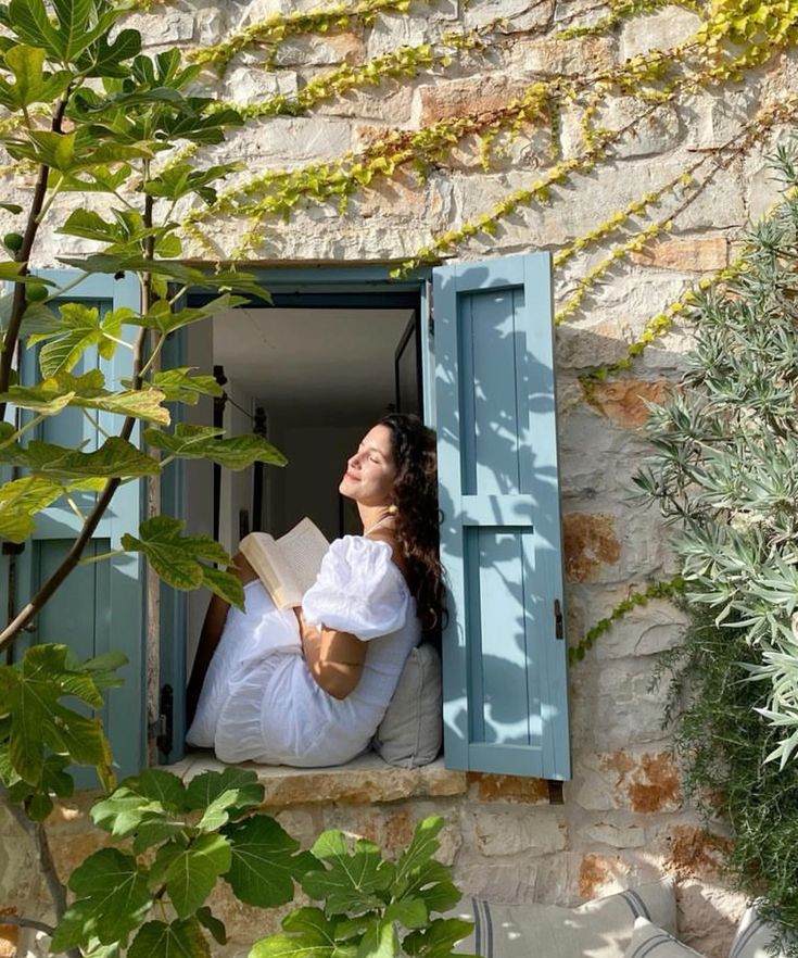 Reading sitting on the window
