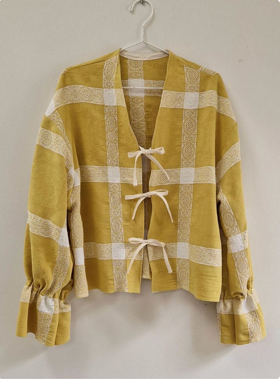 Reworked vintage tablecloth