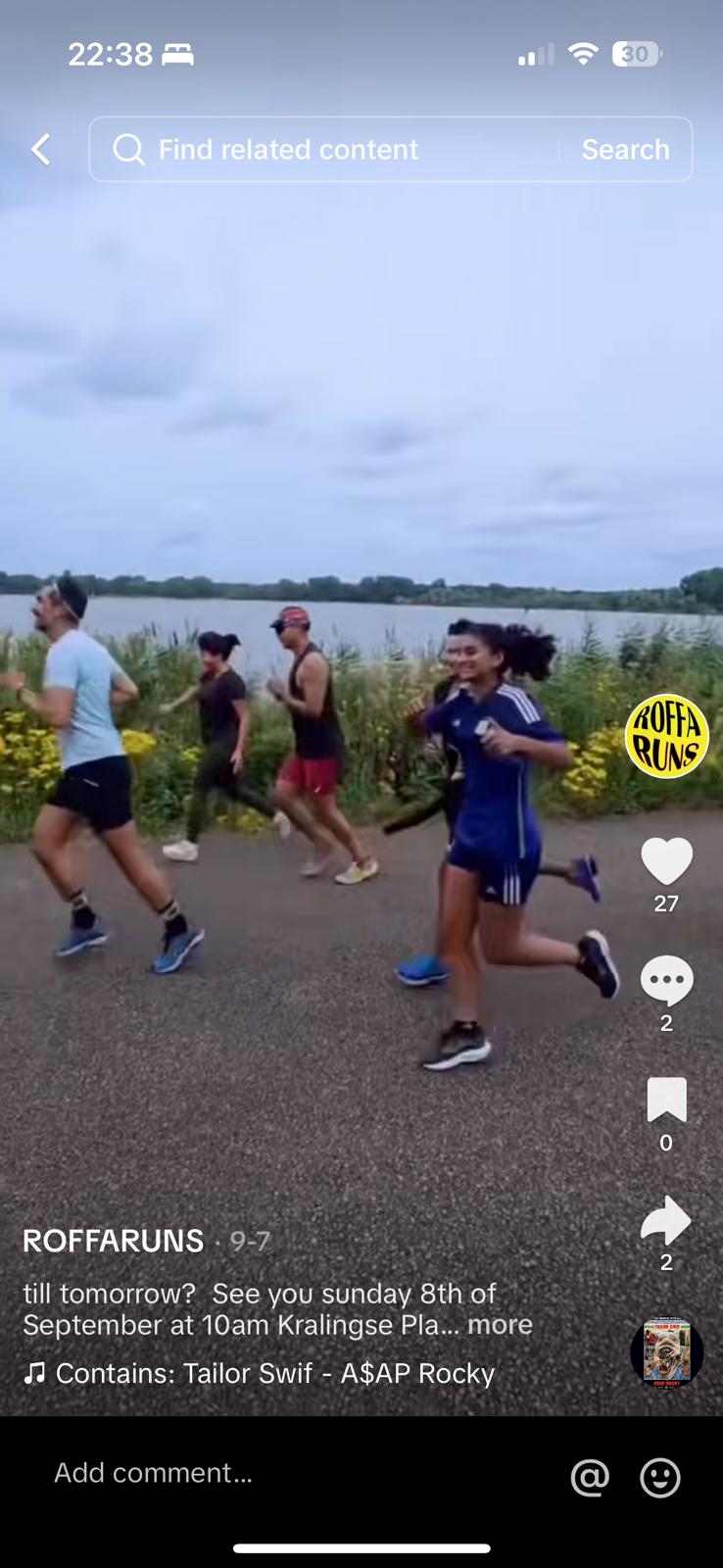 run club beside water