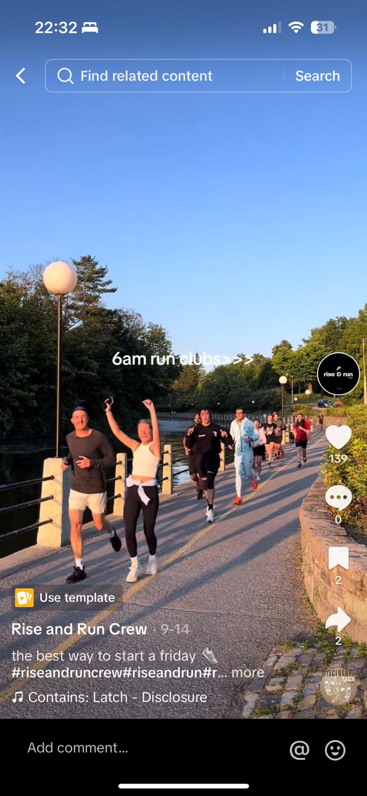 run club enjoying a 6am run