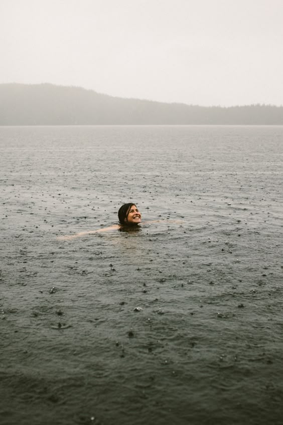 Swim in rain