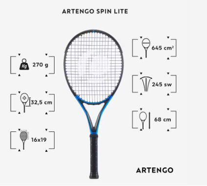 tennis gear specifications